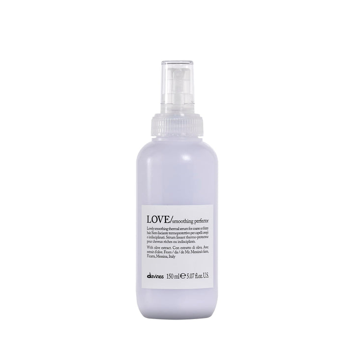 Davines bottle front view showing product for sleek styling and frizz control