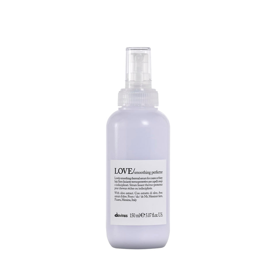 Davines bottle front view showing product for sleek styling and frizz control