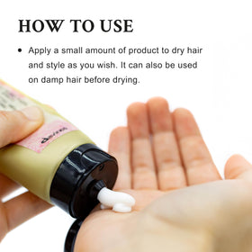 Davines paste spread on palms ready to apply for flexible styling