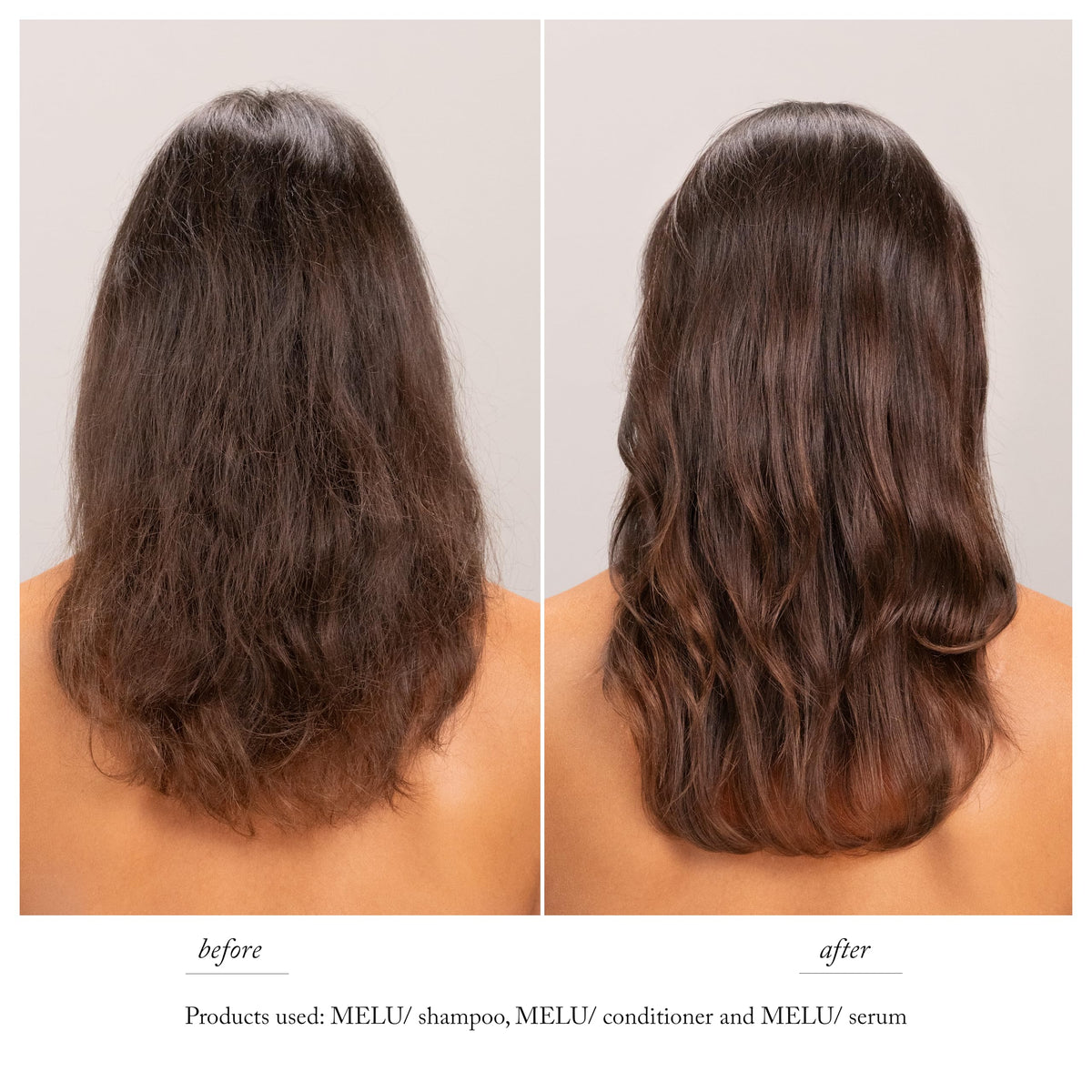 Davines MELU conditioner creamy pour texture illustrating easy application benefit