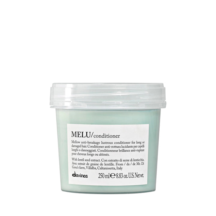Davines MELU front bottle showing product and brand for easy recognition and selection
