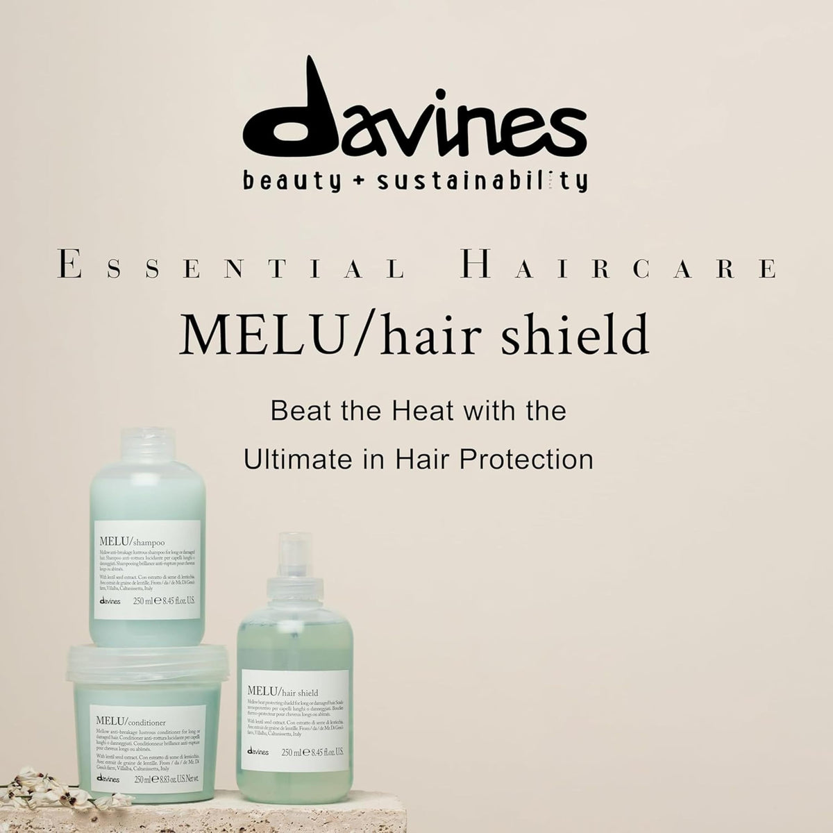 Davines MELU spray nozzle closeup demonstrating easy application