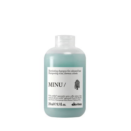 Davines MINU front bottle showing product for prolonging color vibrancy