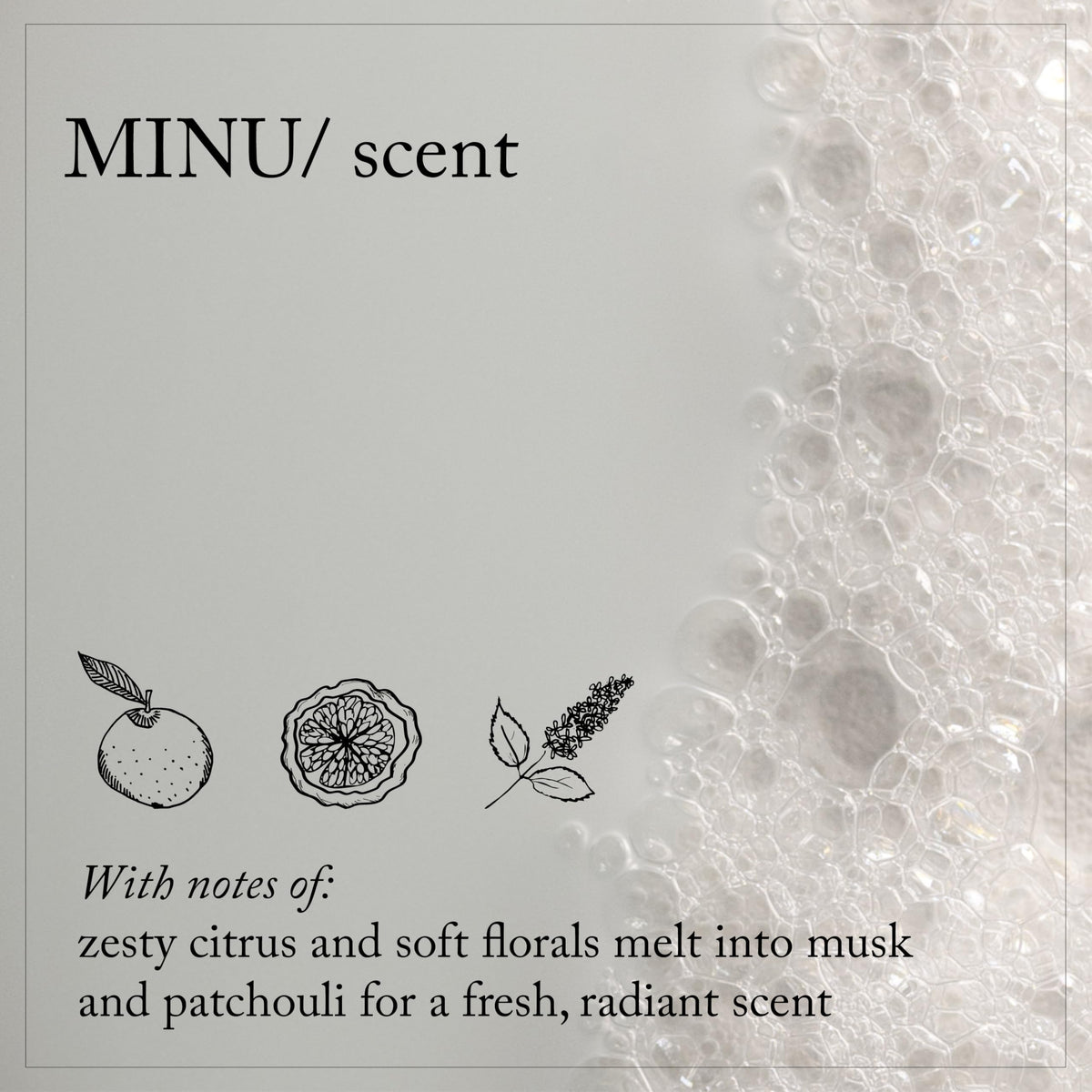Davines MINU held in hand to show 8.5 fl oz size and portability