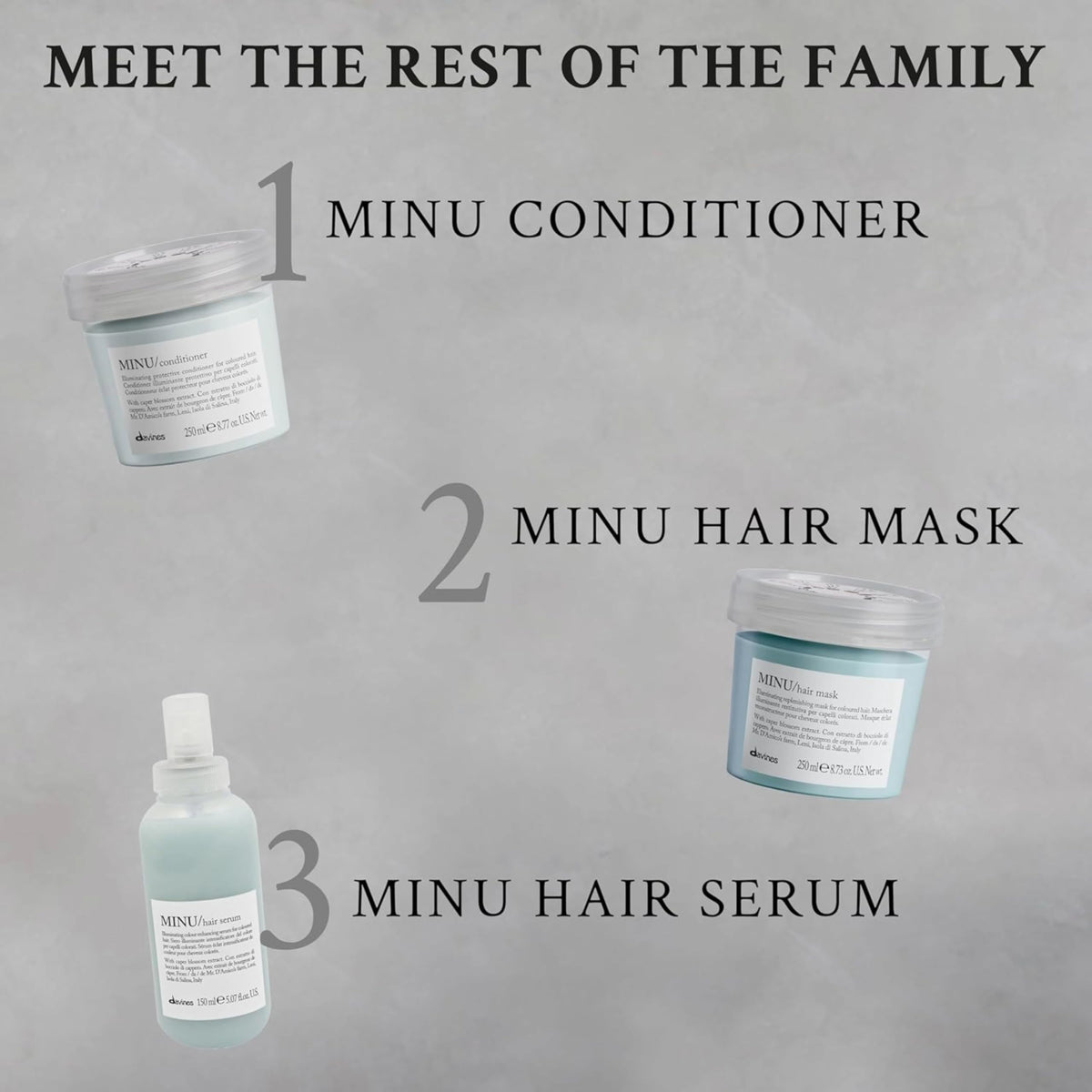 Davines MINU with salina caper close-up showing natural active protection benefit