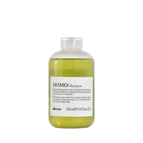 Davines MOMO front packaging showing bottle and brand, highlights hydration benefit