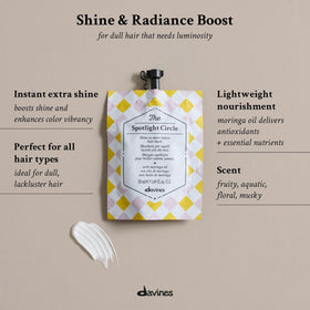 Davines moringa oil texture close-up highlighting nourishing, lightweight formula