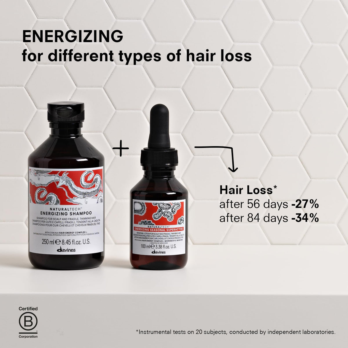 Davines texture droplet on fingertip showing lightweight serum consistency benefit