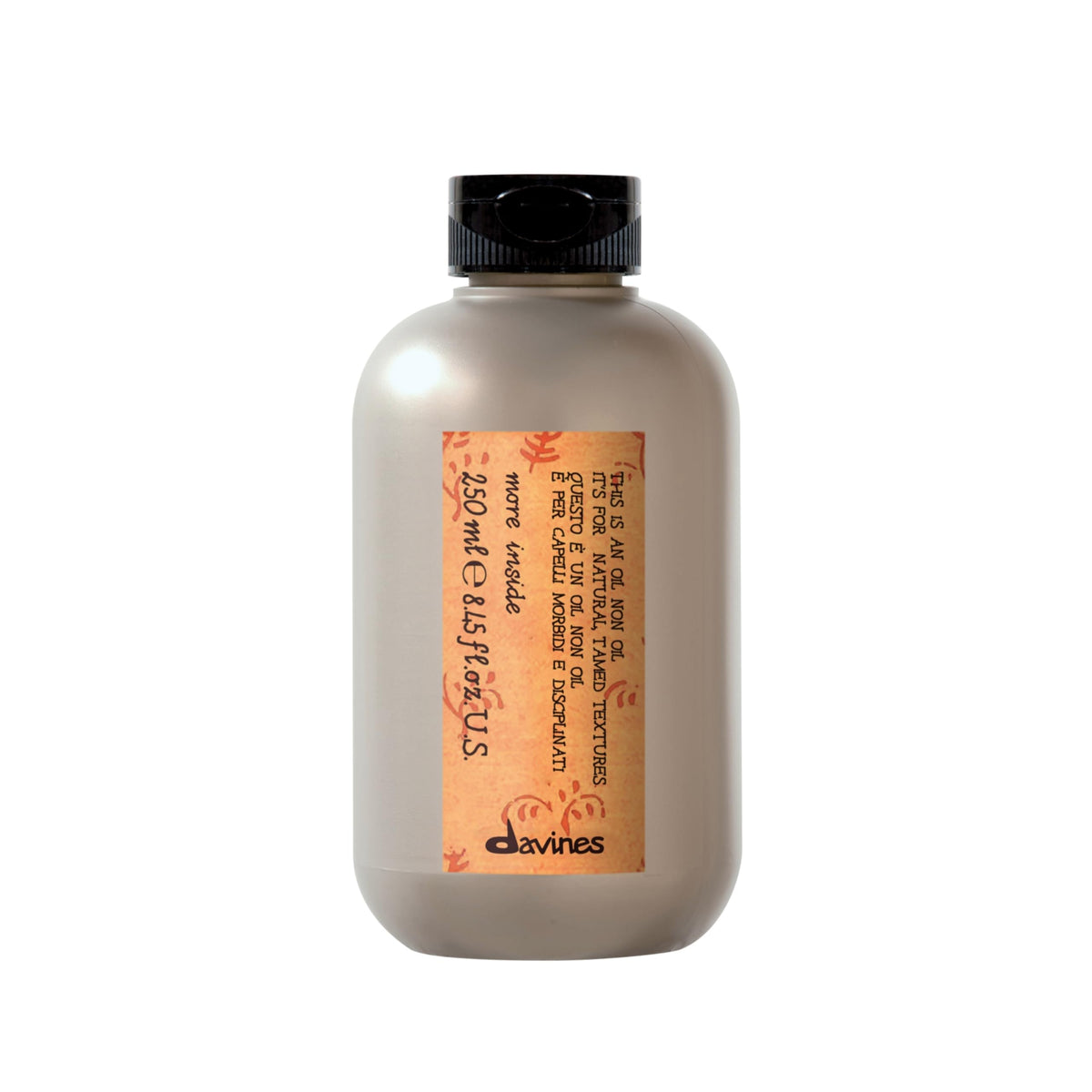 Davines bottle front packaging showing clean design and lightweight benefit