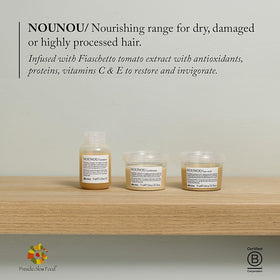 Davines NOUNOU after use on hair showing Davines adds visible shine