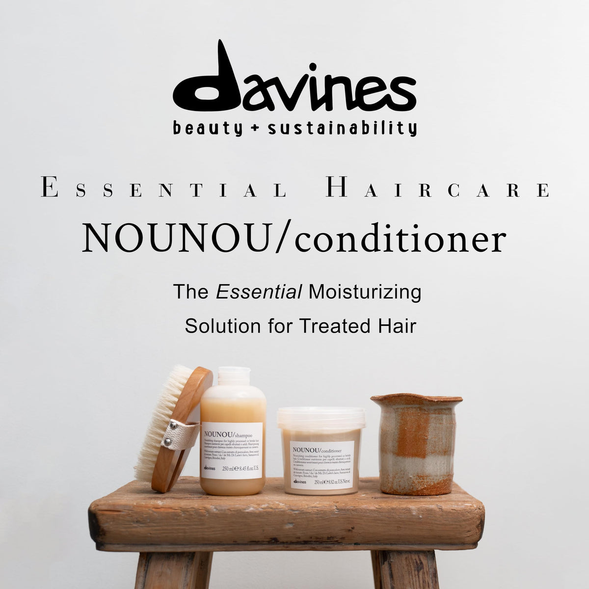 Davines close-up pump dispensing conditioner for easy application
