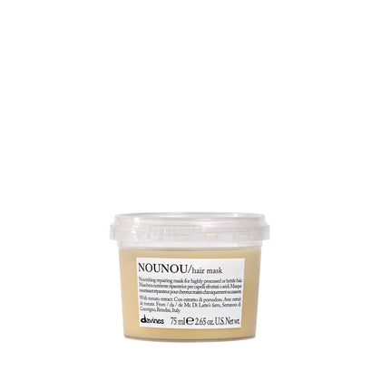 davines NOUNOU front packaging travel size shows compact repairing mask