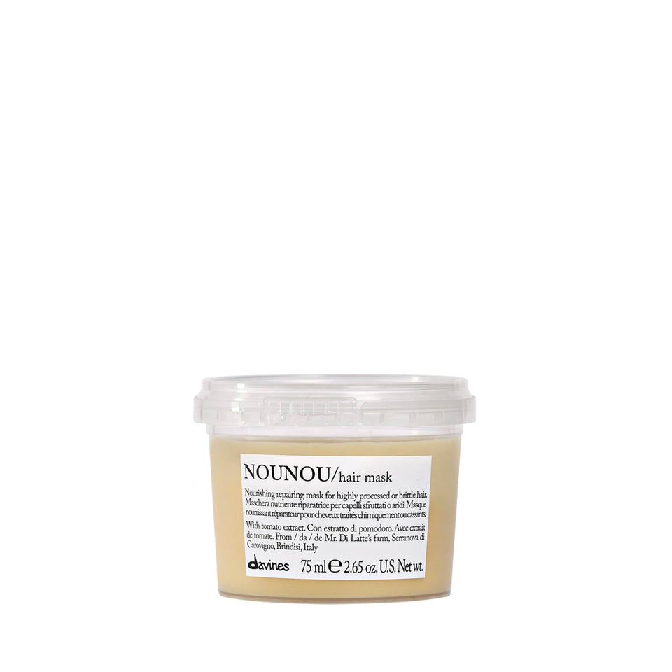 davines NOUNOU front packaging travel size shows compact repairing mask