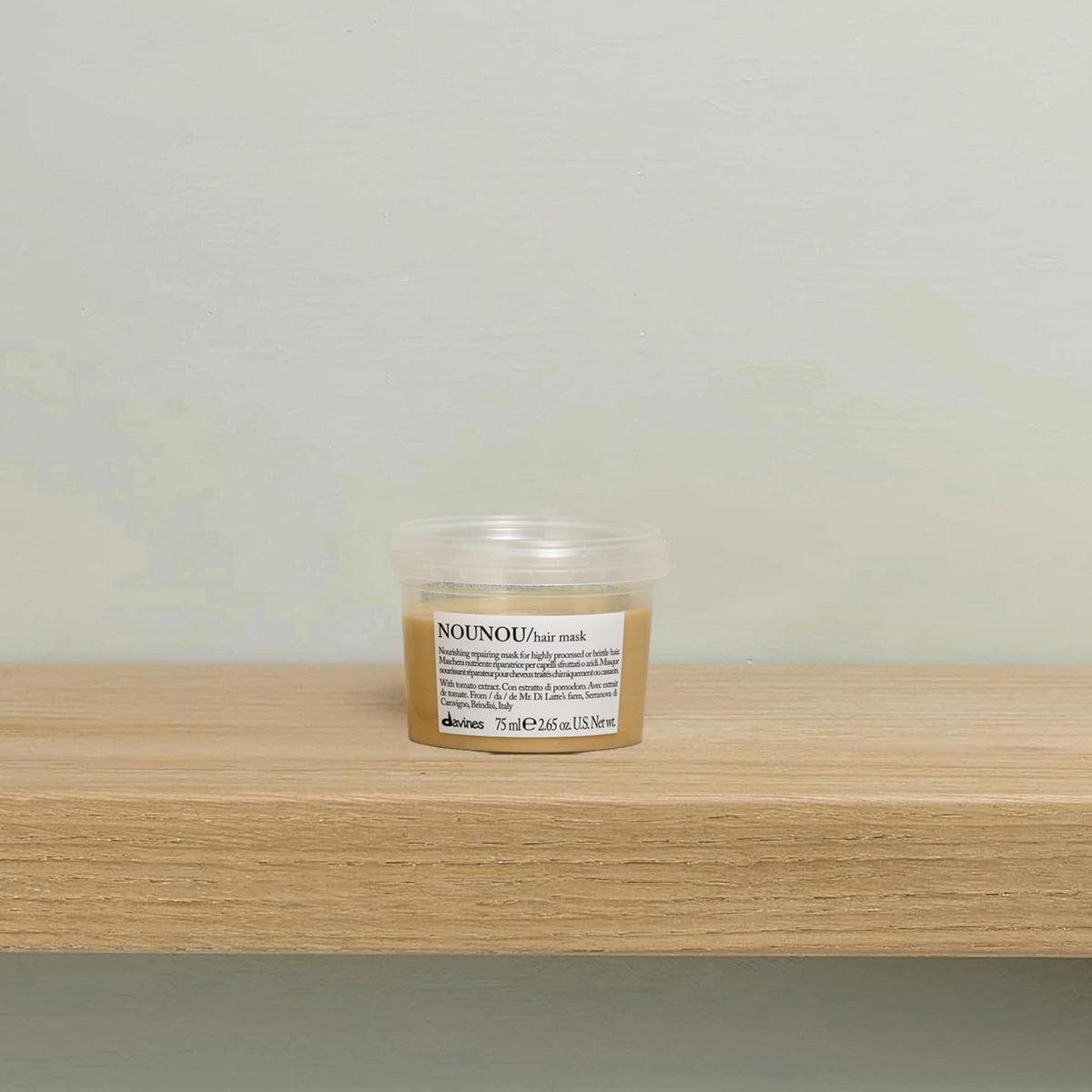 davines NOUNOU open jar displays creamy texture for deep hydration