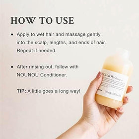 Davines NOUNOU creamy lather texture for gentle hydrating cleanse