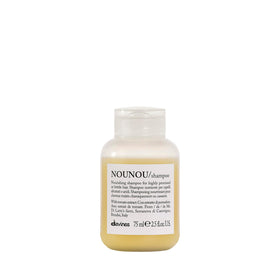 Davines NOUNOU travel bottle front view showing product benefits