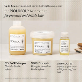 Davines NOUNOU label close-up showing product name and composition details