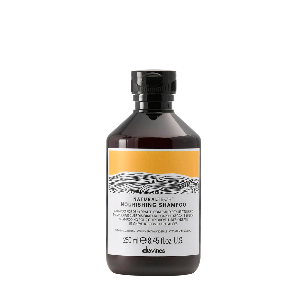 Davines nourishing shampoo front packaging showing brand and size benefit