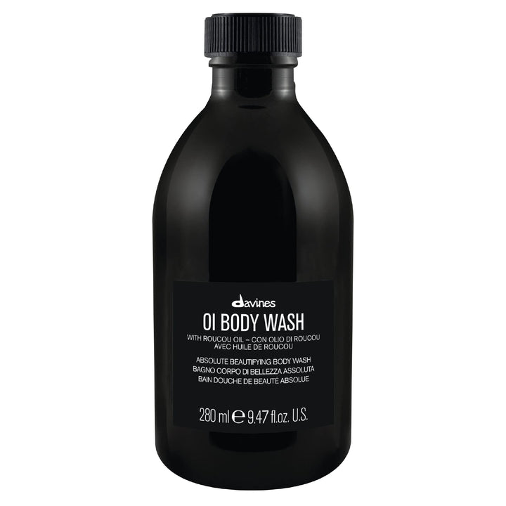 Davines OI Body Wash front bottle showing elegant packaging and easy use