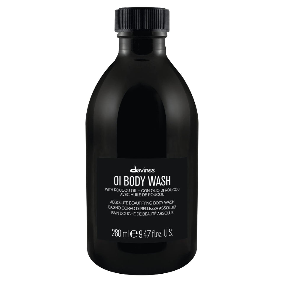 Davines OI Body Wash front bottle showing elegant packaging and easy use