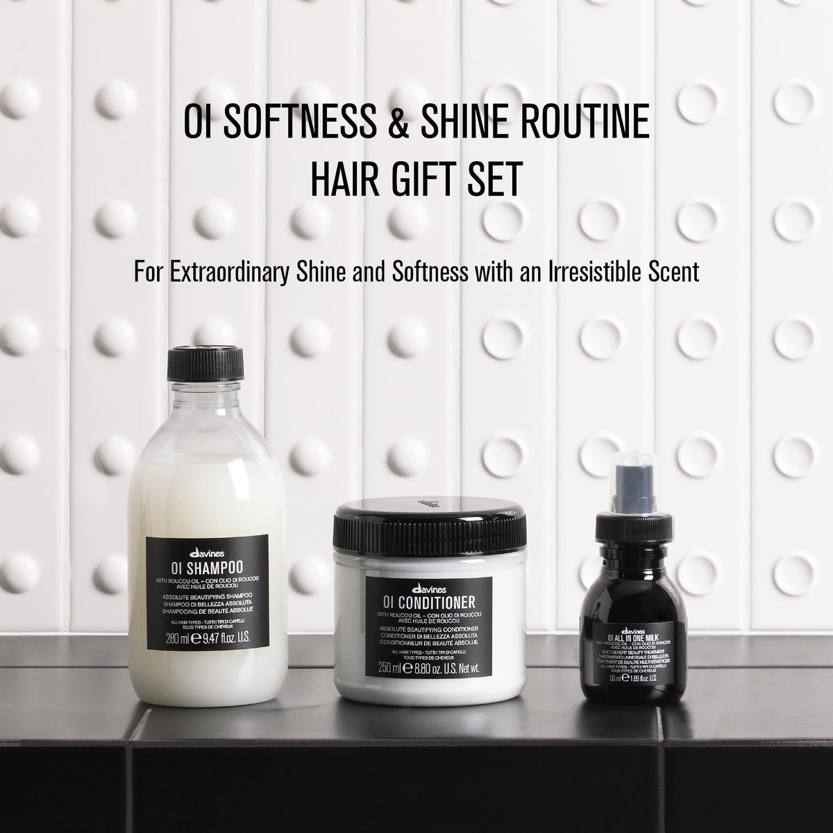 Davines OI Conditioner creamy texture detail showing rich emollience for smoother strands