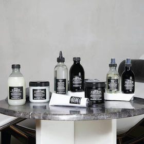 Davines before and after hair showing increased shine and visible softness