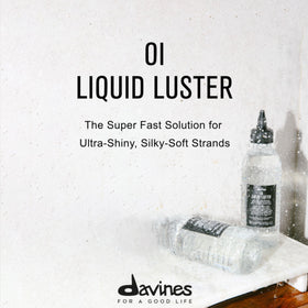 Roucou oil ingredient display with Davines bottle conveying natural softening benefit