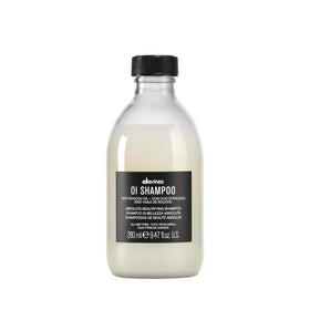 Davines OI shampoo front bottle showing elegant design and everyday use benefit