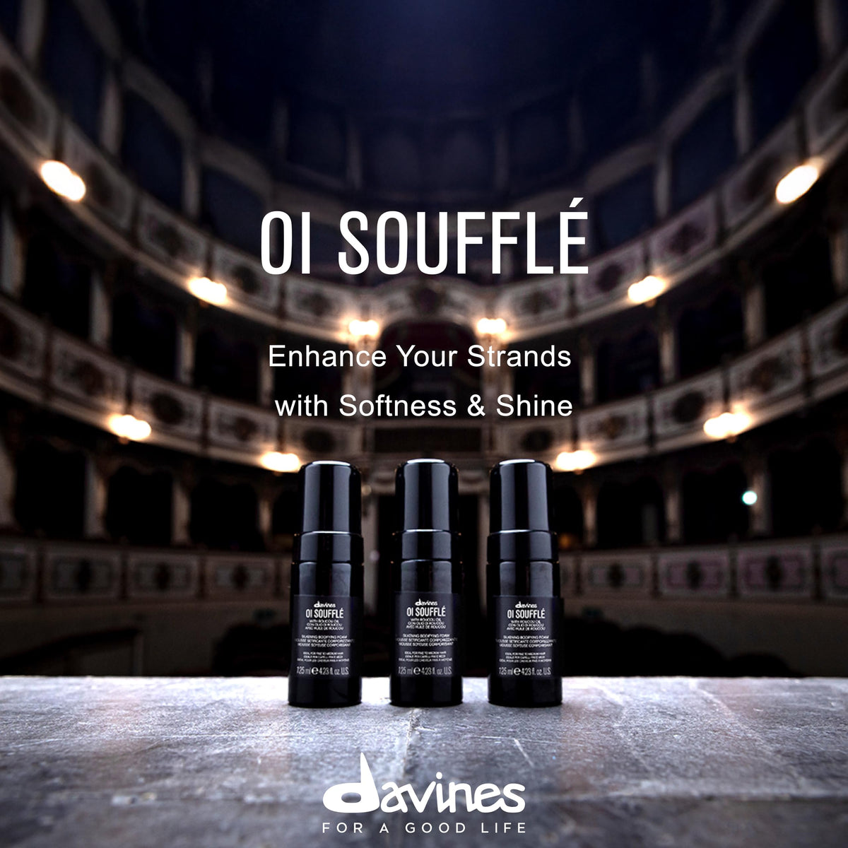 Davines OI Soufflé pump detail for controlled dispensing and mess-free use