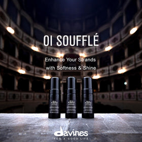 Davines OI Soufflé pump detail for controlled dispensing and mess-free use