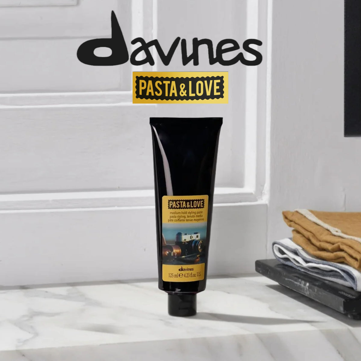 Davines paste texture close-up showing creamy workable consistency