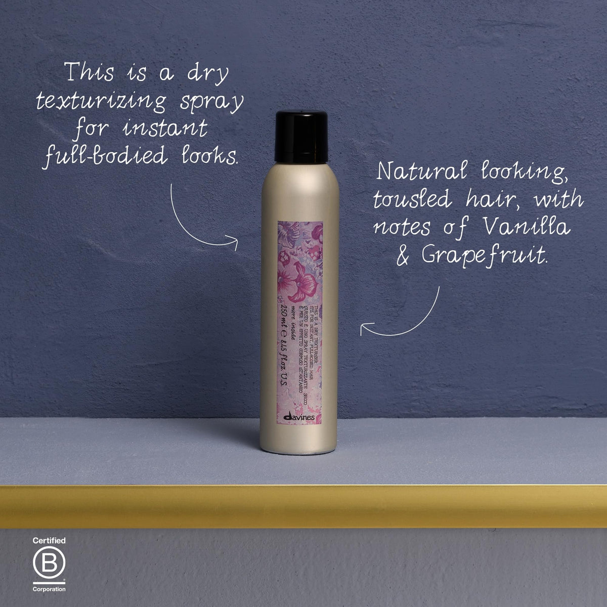 Davines piecey ends after use showing separation and definition