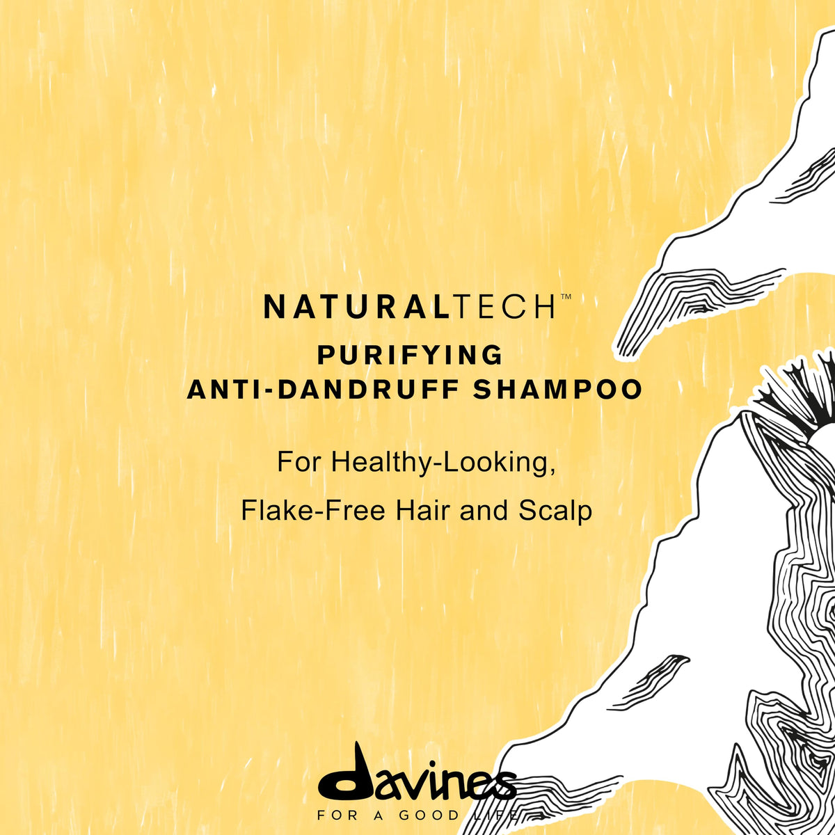 Davines back label close-up with ingredients list and usage details