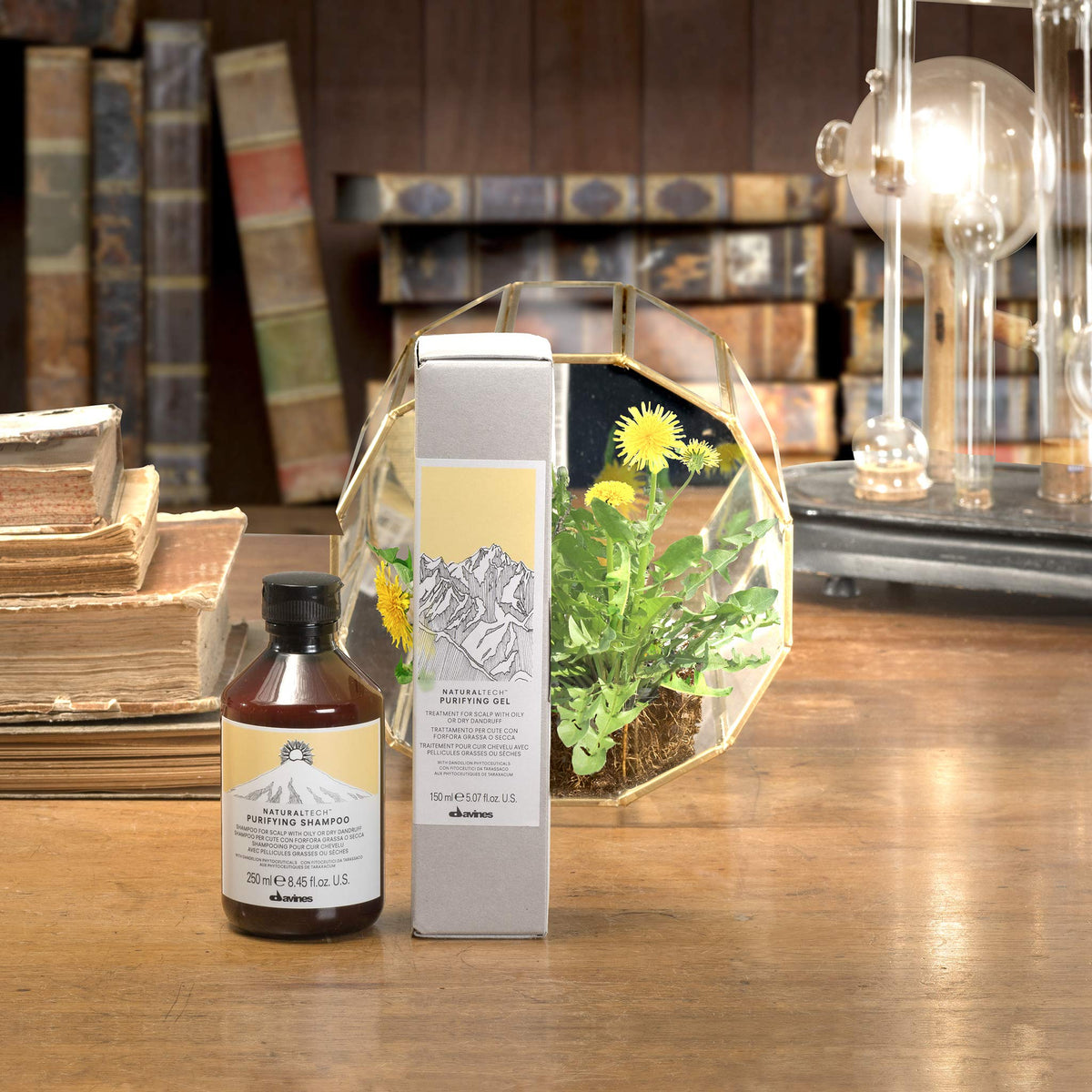 Davines product with outer packaging emphasizing professional presentation