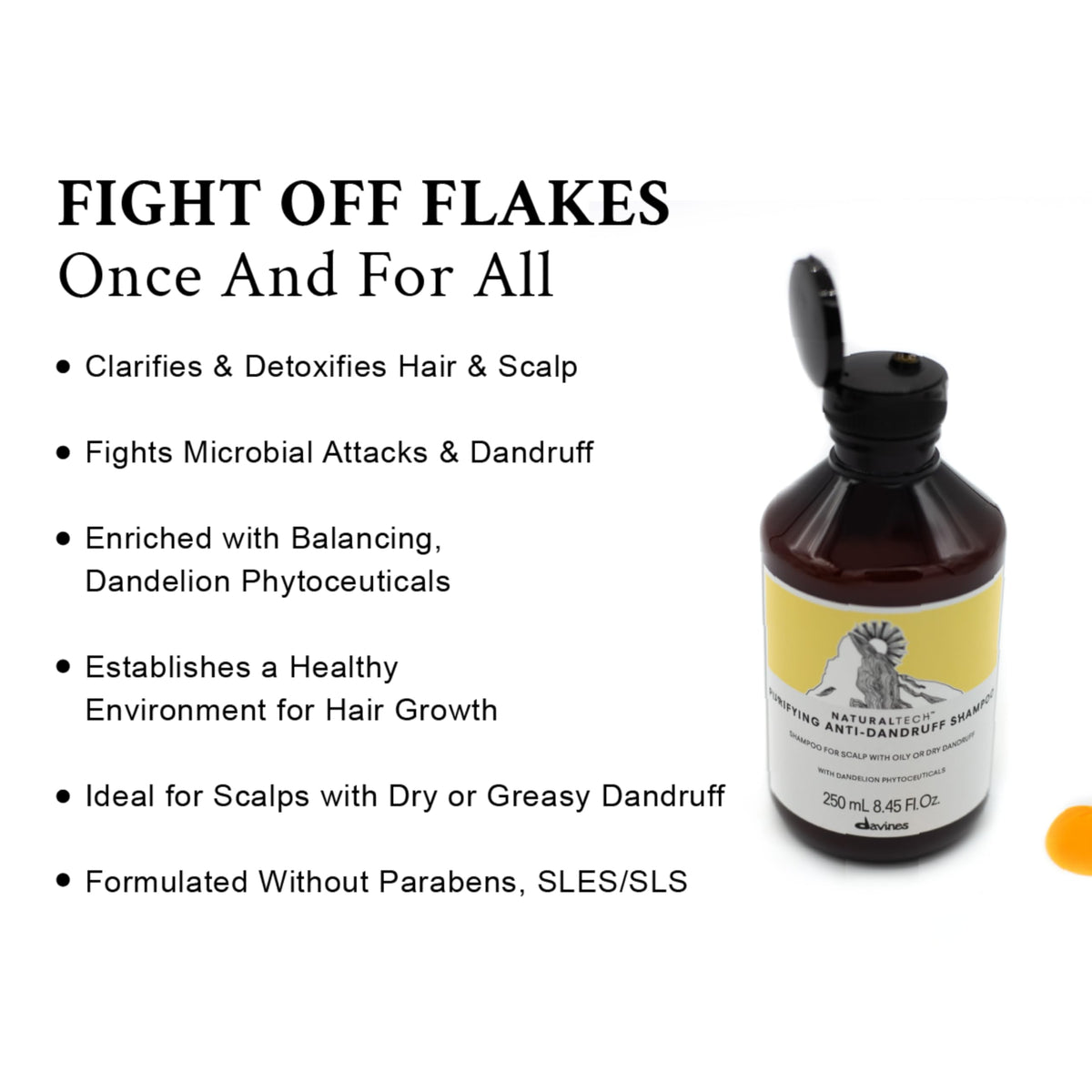 Davines shampoo being dispensed showing texture and ease of application