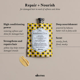 Davines close-up of creamy mask texture for smooth detangling