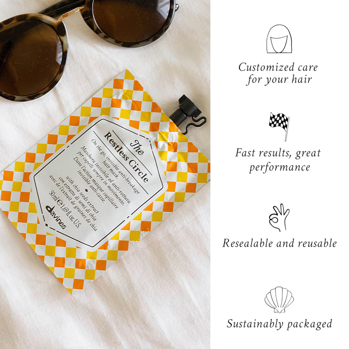 Davines chia seed extract close-up highlighting resilience benefit