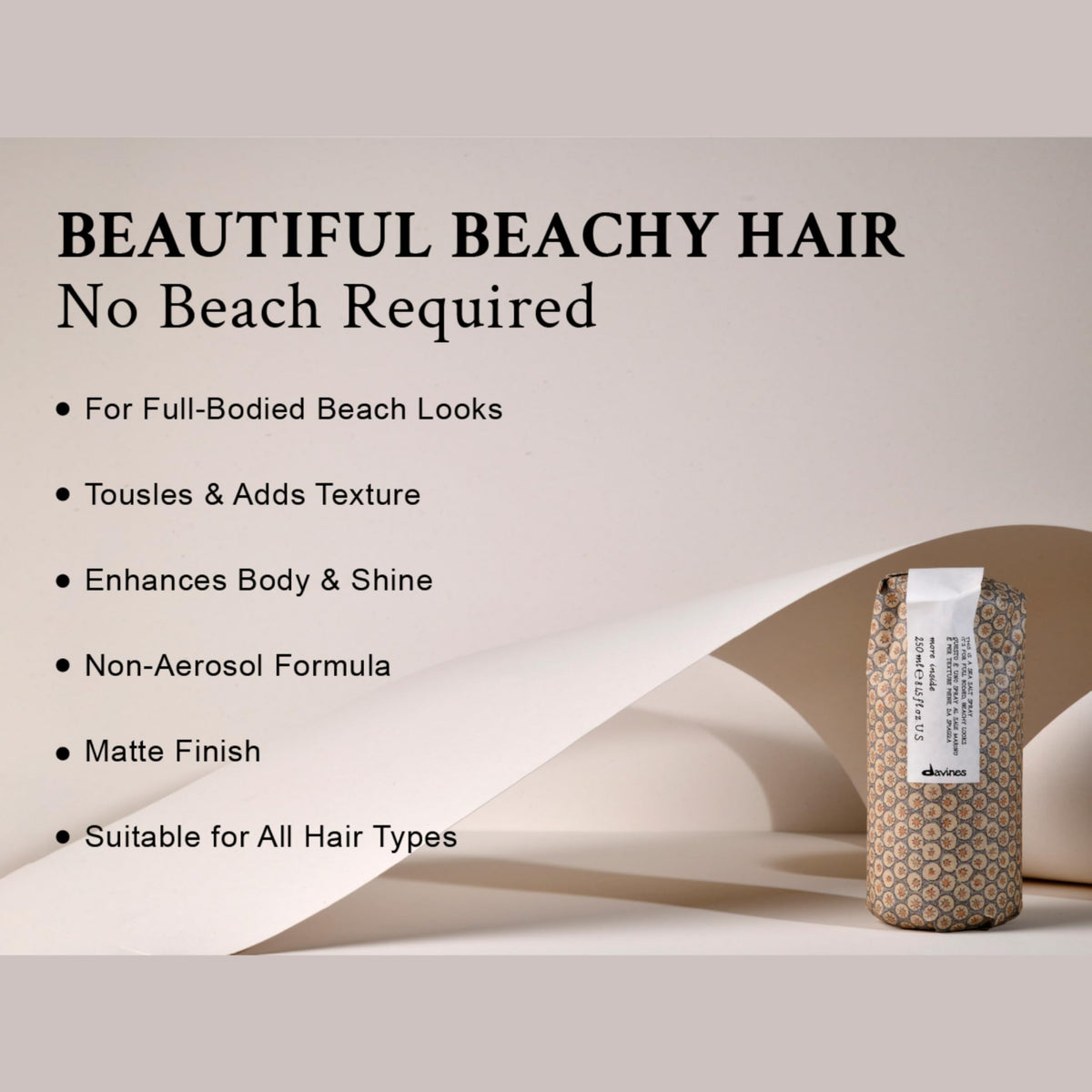 Davines label ingredients close-up highlighting natural-derived benefit