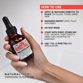davines application on scalp demonstrates easy targeted stimulating benefit