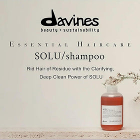 Davines SOLU airy lather texture demonstrating gentle yet effective cleansing