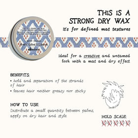 Davines wax on fingers demonstrating ease of application and quick styling control