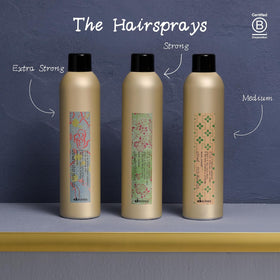 Davines strong hairspray on wavy hair showing natural shine and control