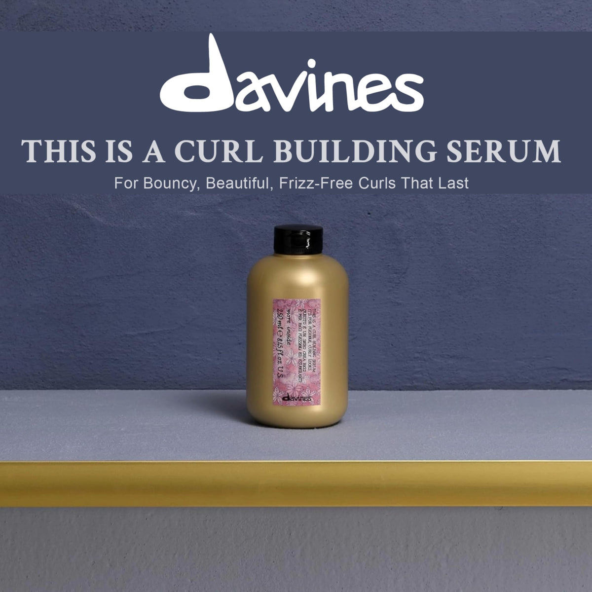 Davines serum texture close-up illustrating lightweight consistency and non-greasy finish