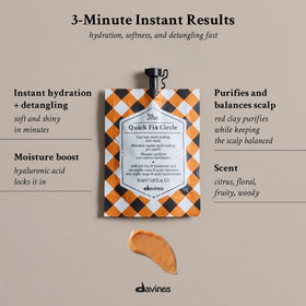 Davines texture close-up showing creamy mask for fast hydration benefit