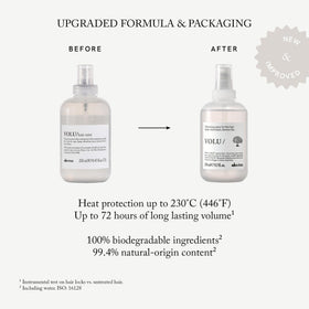 Davines applied to fine hair texture showing fuller-looking strands and softness