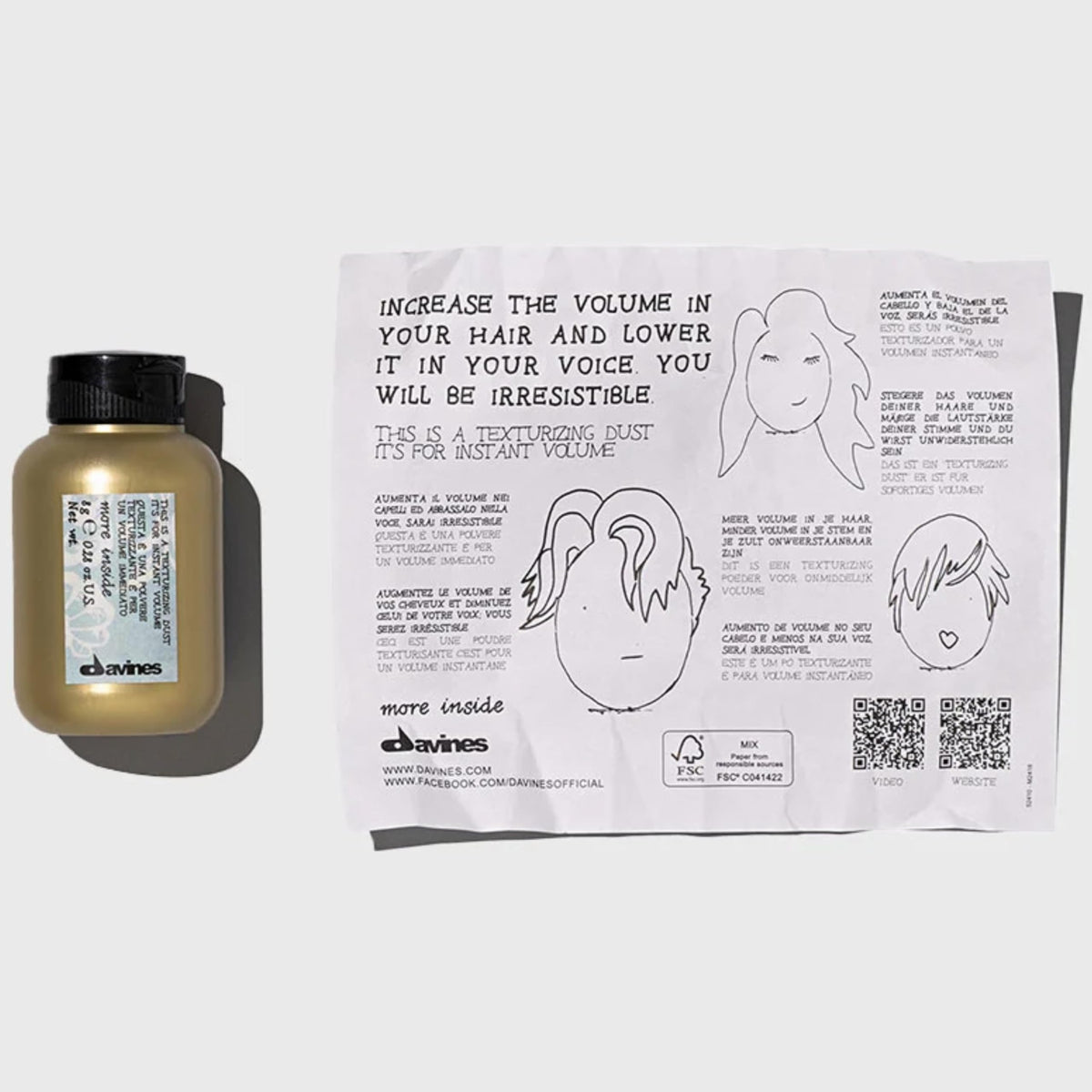 Davines open cap close-up revealing shaker top for controlled application benefit
