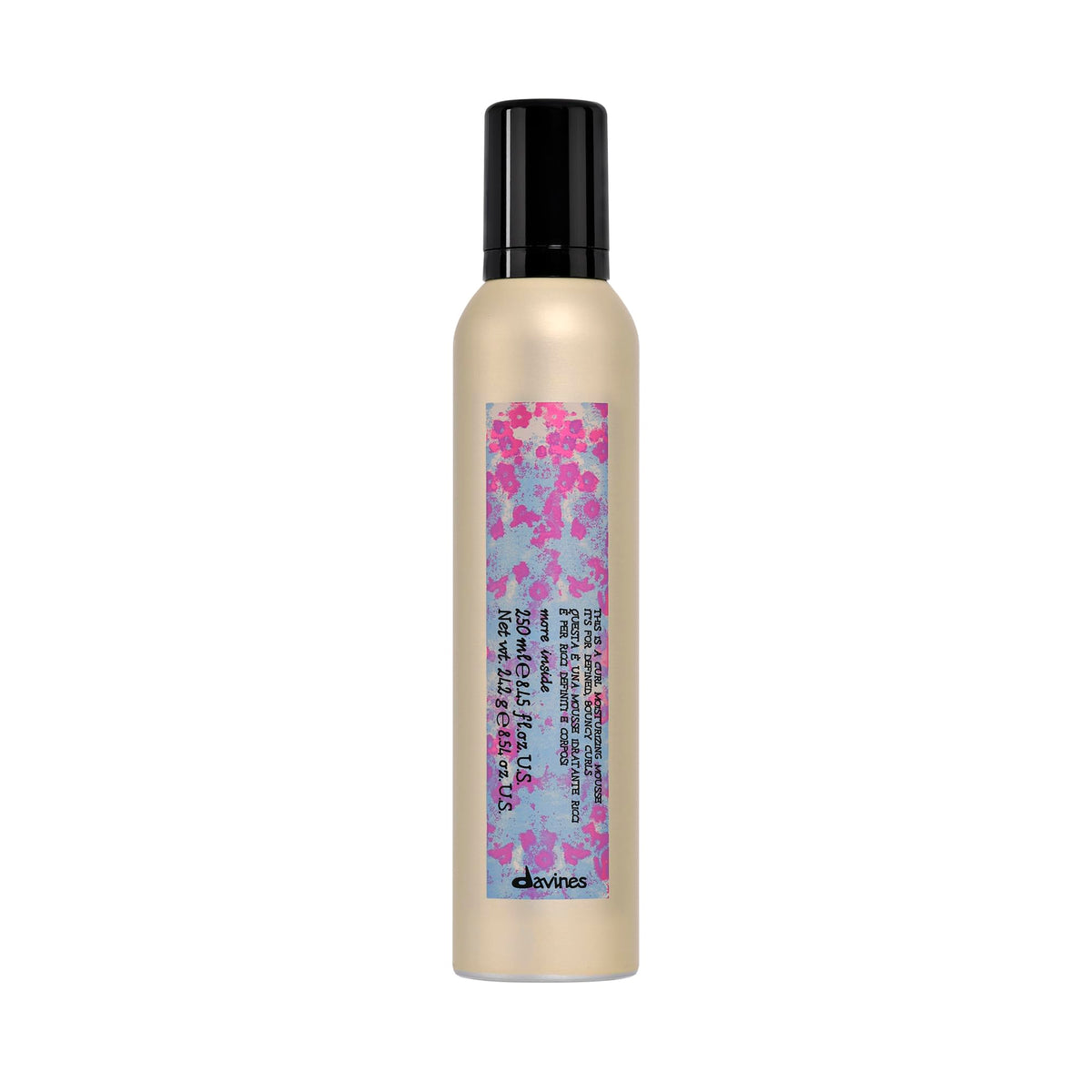 Davines front packaging showing product and benefit of defined curls