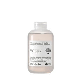 Davines VOLU/ front bottle view showing packaging and lightweight volume benefit