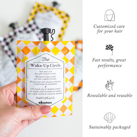 Davines mask applied to wet hair in salon delivering revitalizing scalp comfort