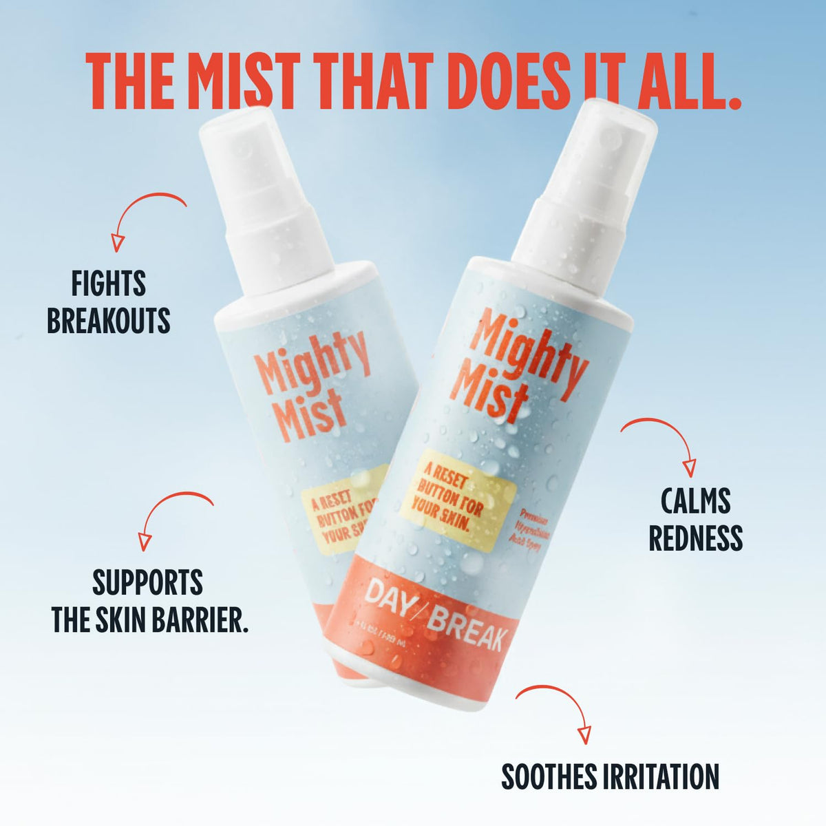 Daybreak Skincare label closeup highlighting medical grade formula